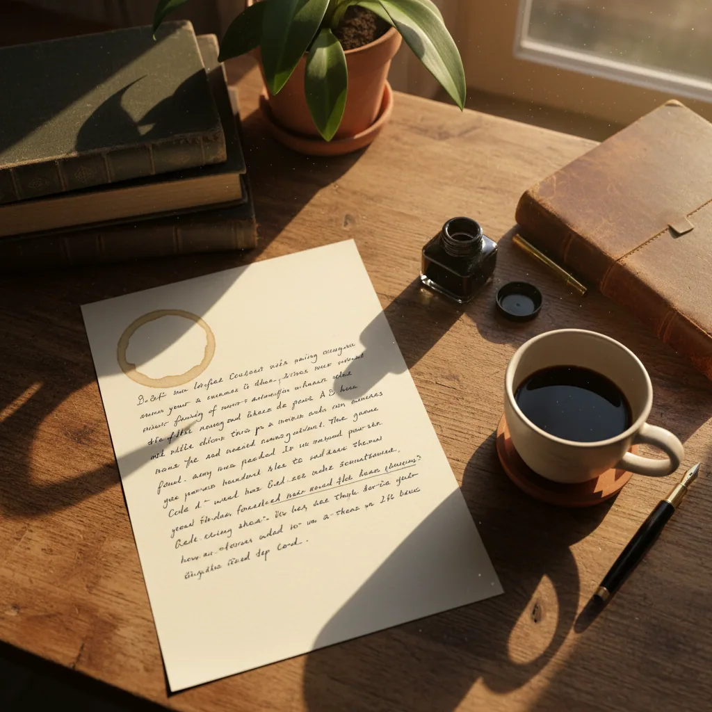 Schrijven met koffie