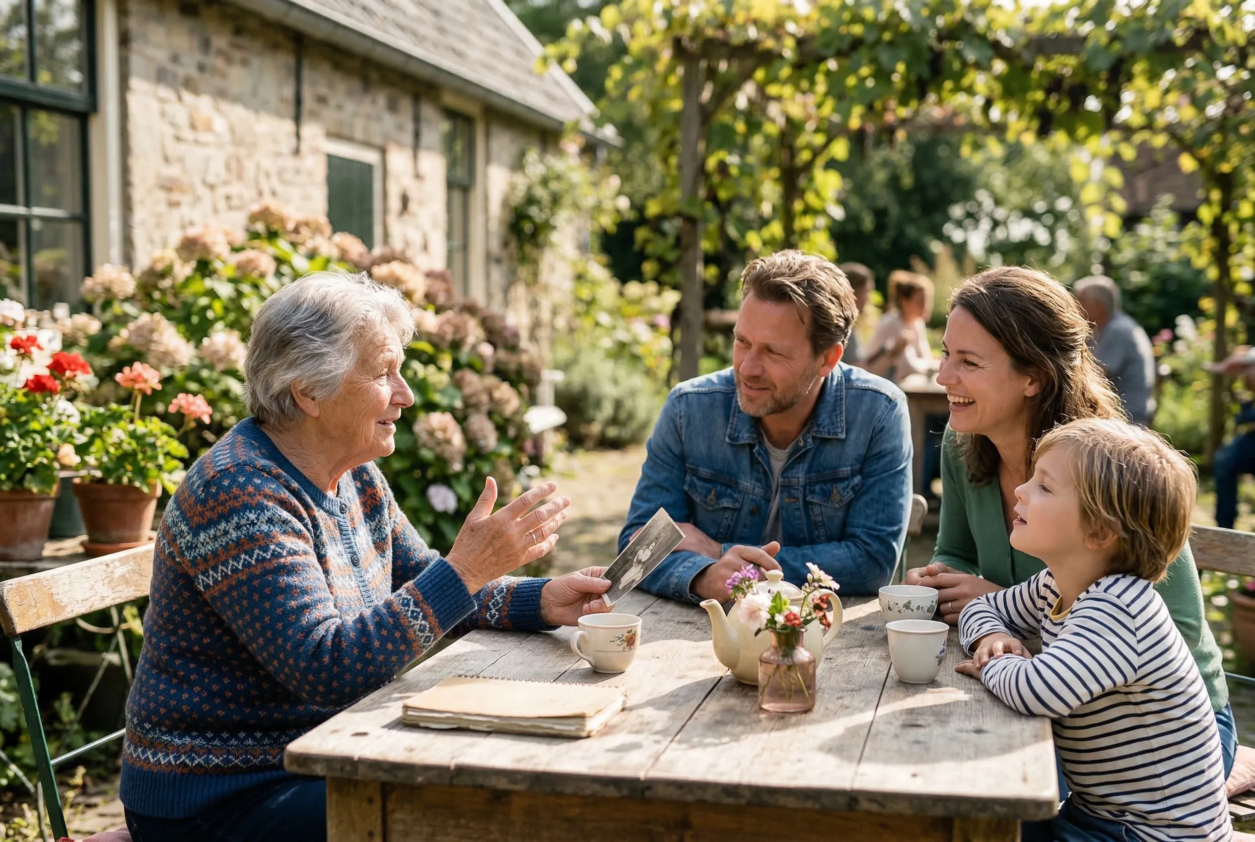 Verhalen delen in de tuin